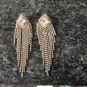 Rhinestone Cascading Dangle Earrings